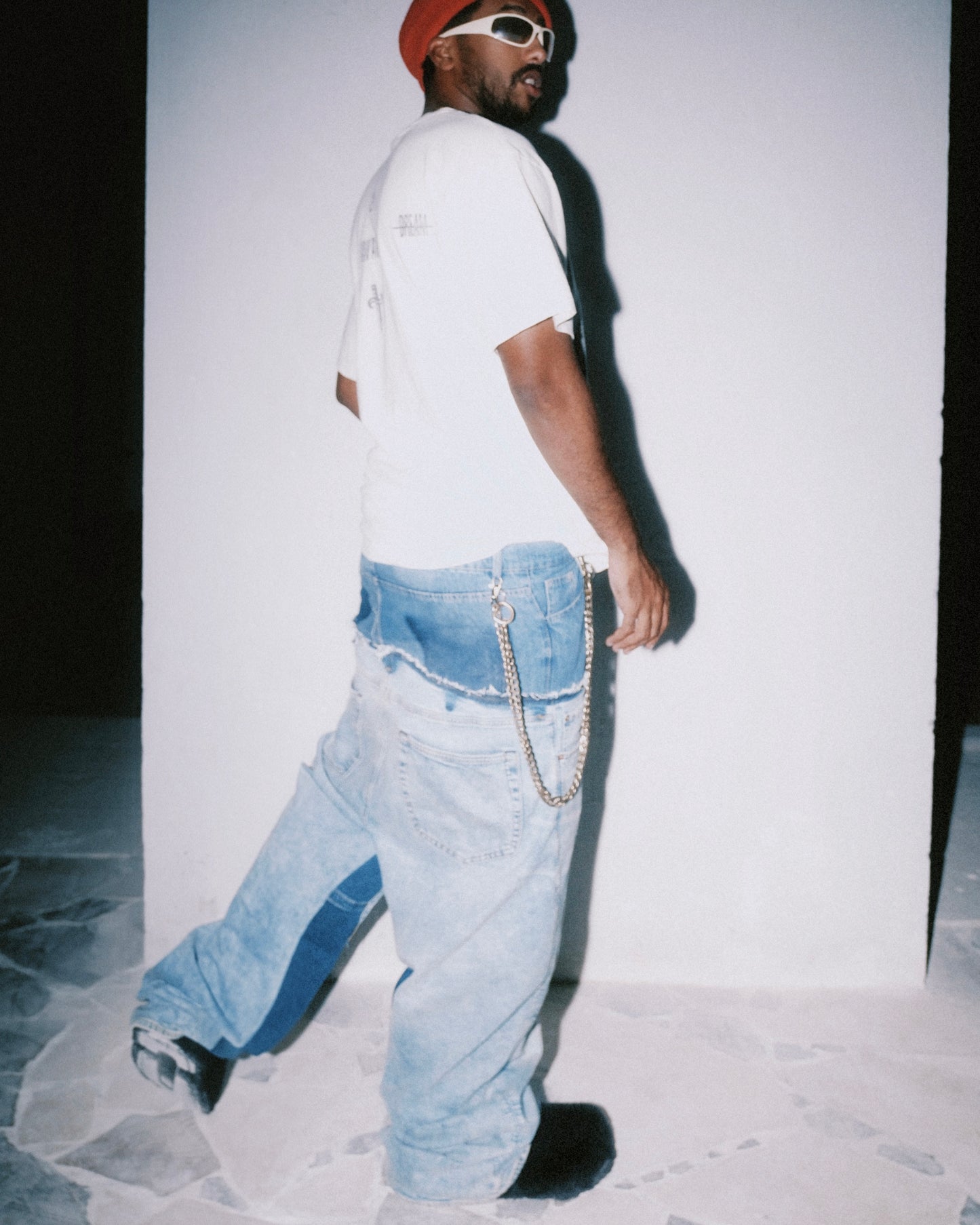 Vintage Reworked Double Waistband Jeans – Two-Tone Upcycled Denim (1-of-1)