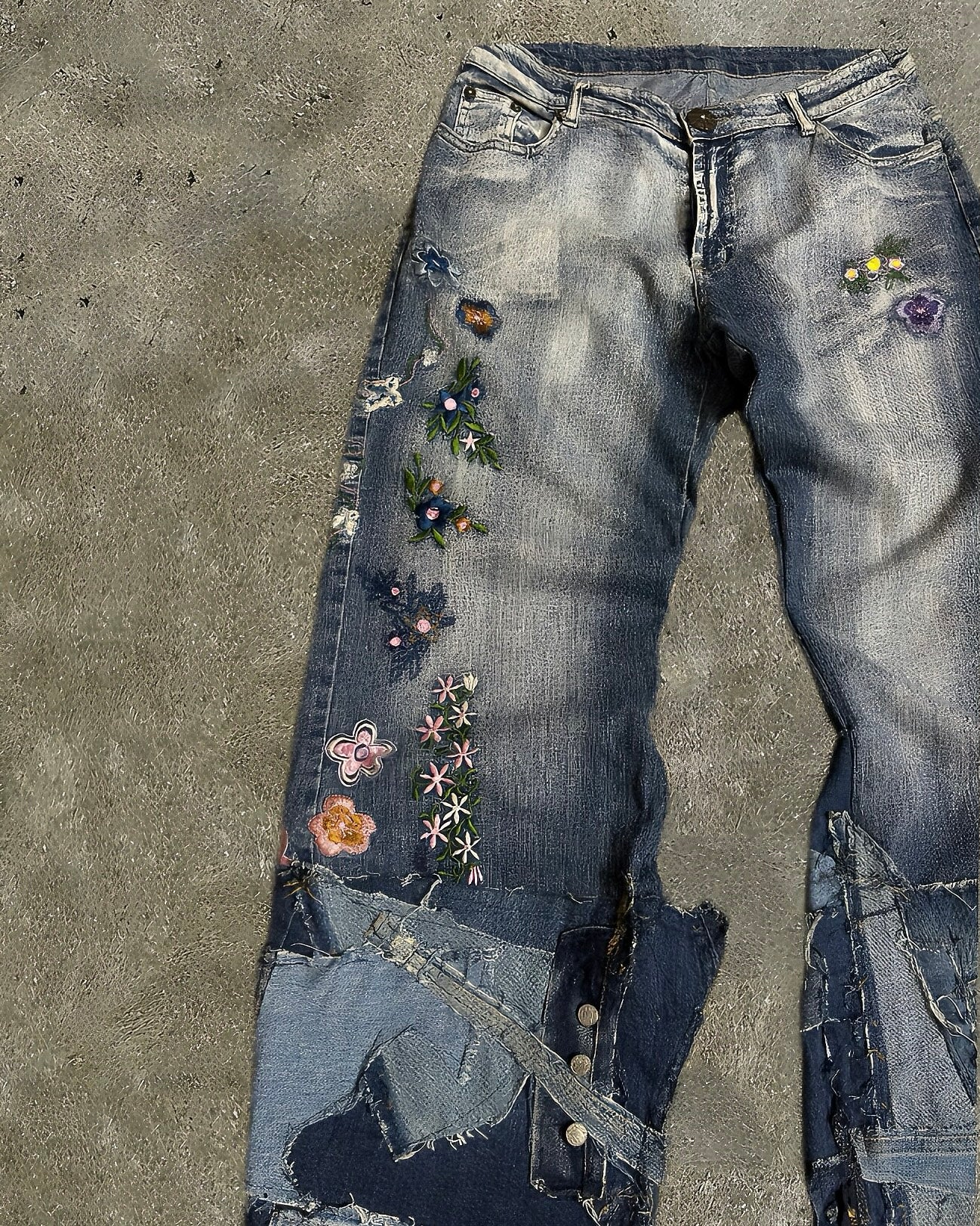 Wildflower Patchwork Denim