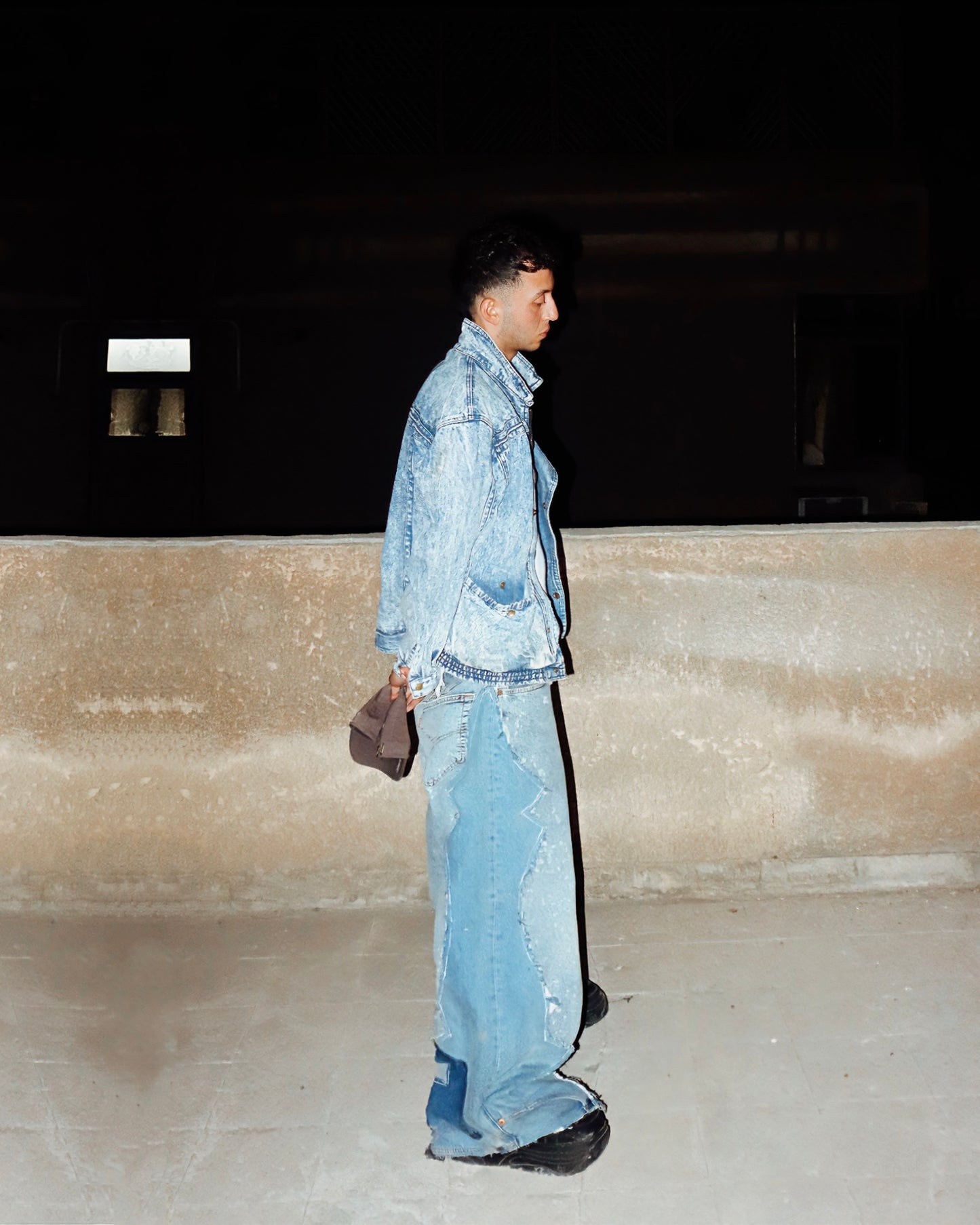 Zigzag Panel Reworked Denim Jeans #5