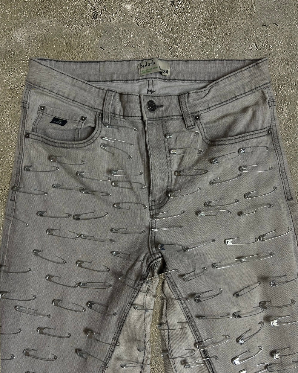 Safety Pin Grey Jeans