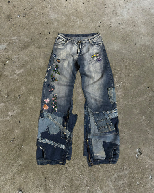 Wildflower Patchwork Denim