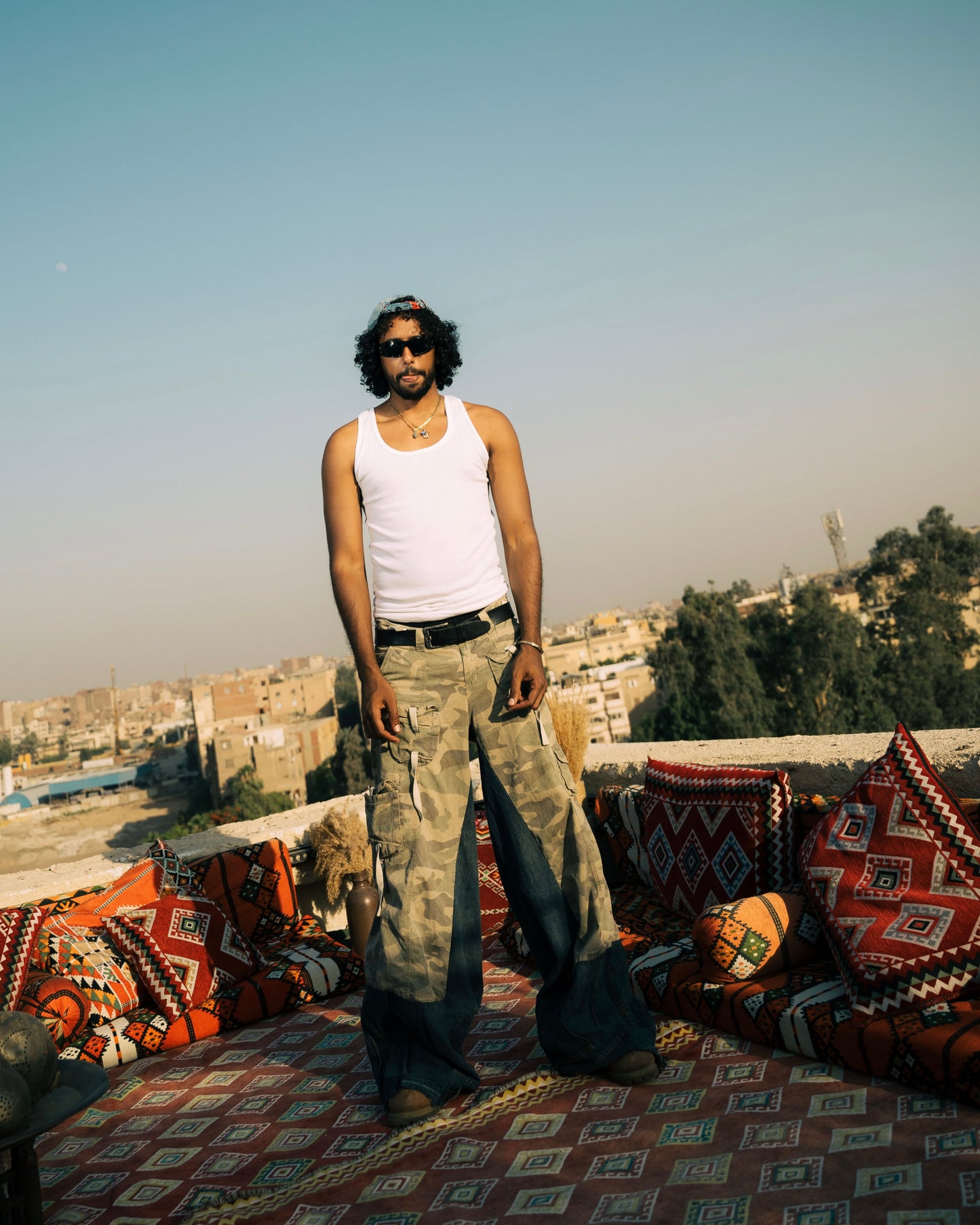 Camo Cargo Panel Reworked Denim Jeans