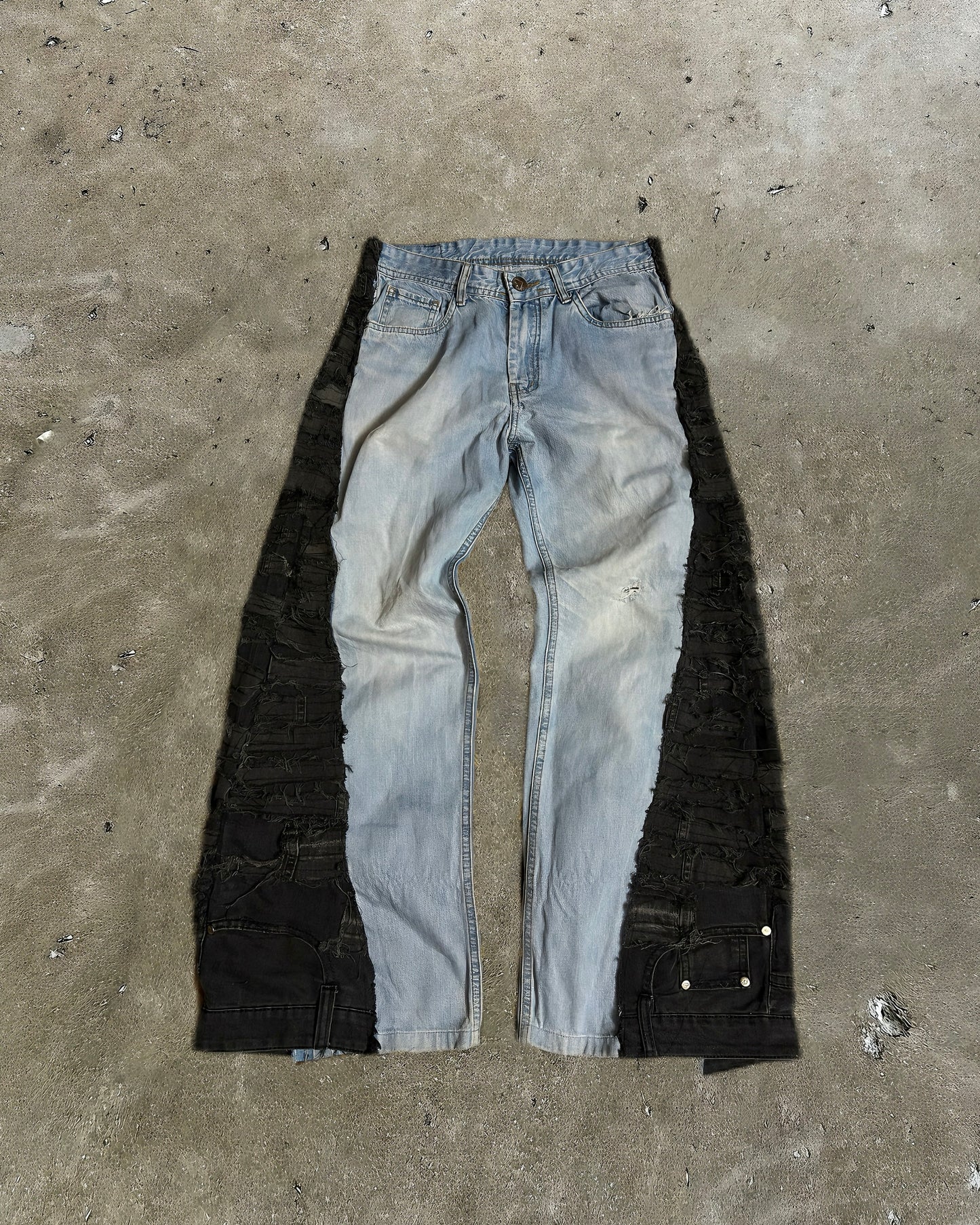 Black Panel Contrast Jeans
